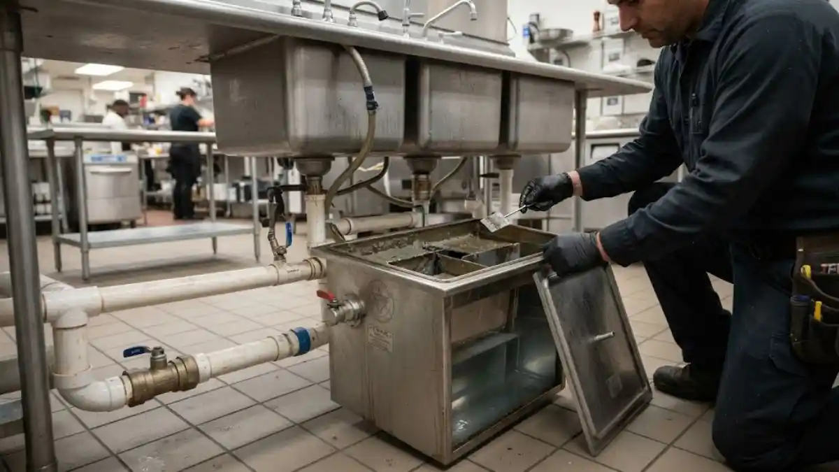 Commercial grease trap service