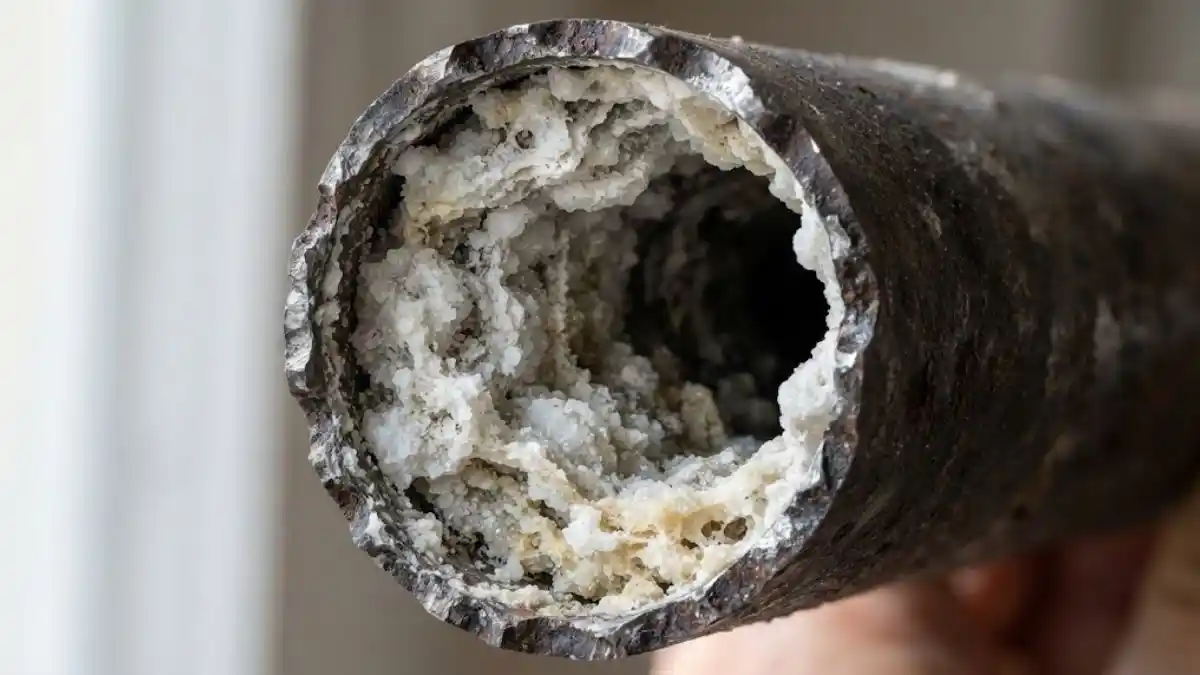 Hard water mineral scale buildup