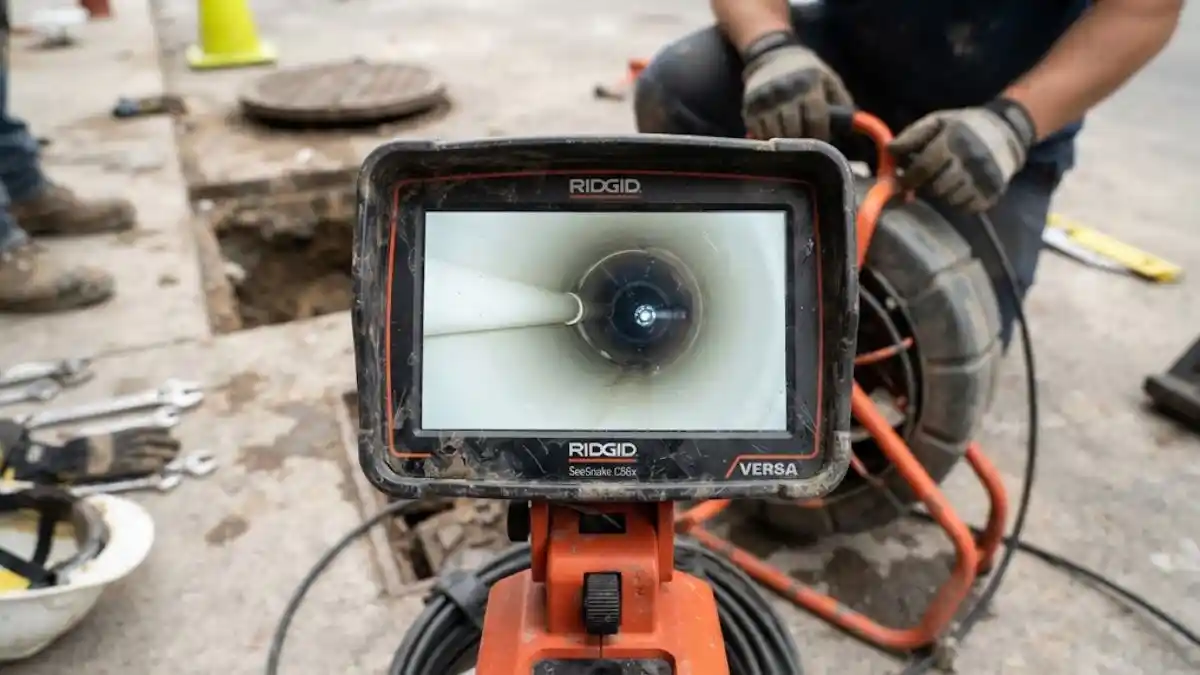 Sewer camera inspection screen