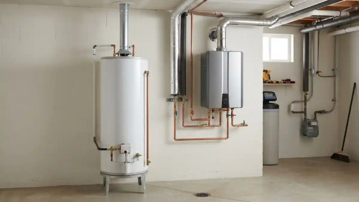Tank versus tankless water heater comparison