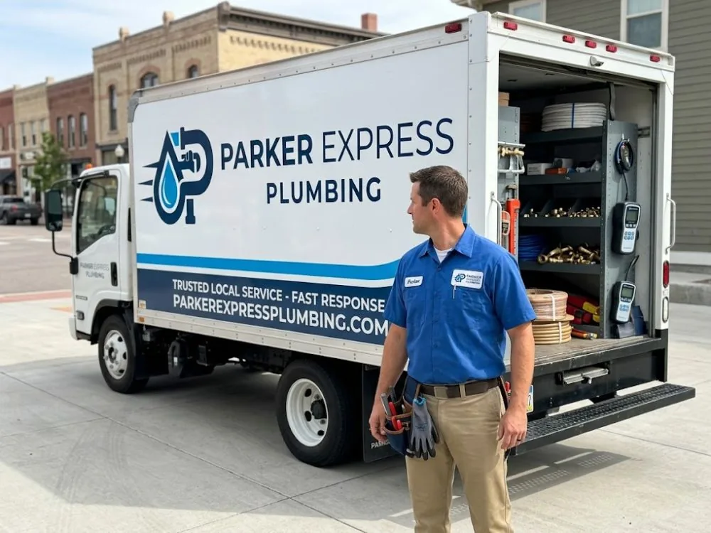 Parker Express Plumbing service truck